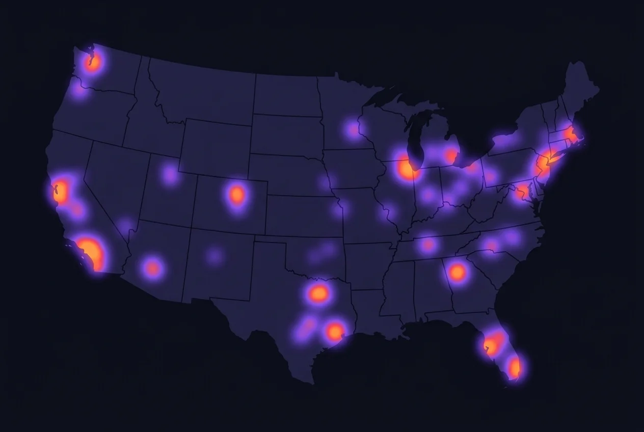 US demand heat map